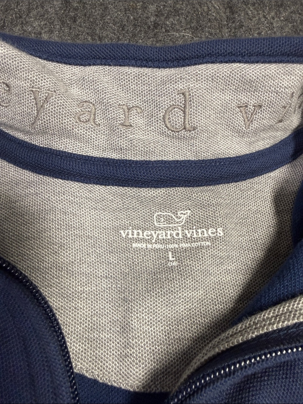 Vineyard Vines Boys Heather Blue Quarter-Zip Pullover - Picture 2 of 9